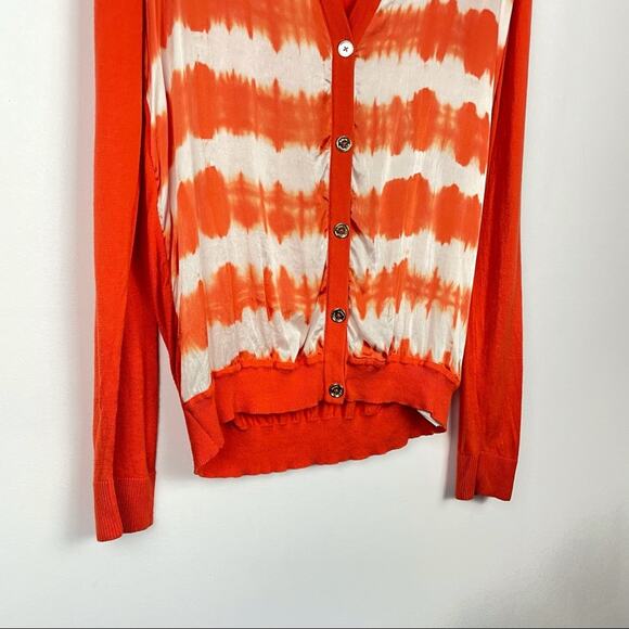 Michael Kors | Tie Dye Cardigan Sweater Orange - Picture 4 of 9